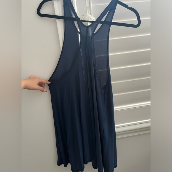 Blue flowy racer back dress - Picture 4 of 4